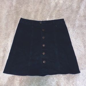 Black button down mini skirt